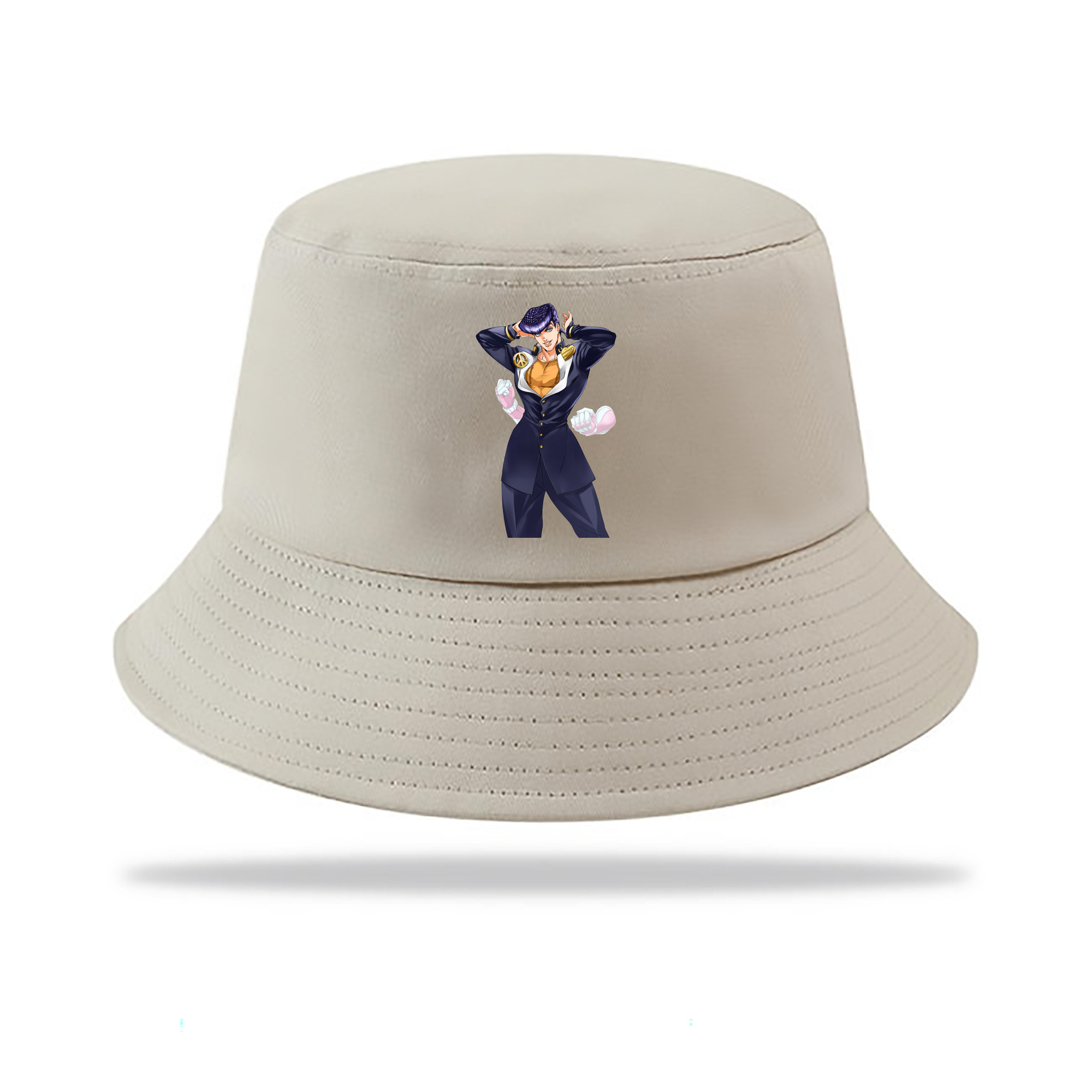 （画像用） ジョジョの奇妙な冒険 ひがしかた じょうすけ JoJo's Bizarre Adventure Higashikata Josuke アウトドア日除けバケットハット